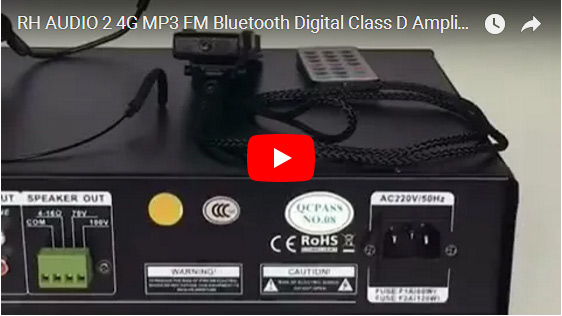 Amplificatore digitale di classe D RH AUDIO 2 4G MP3 FM Bluetooth