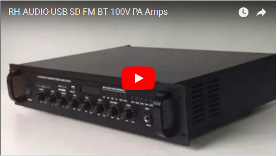 Amplificatori PA RH-AUDIO USB SD FM BT 100V